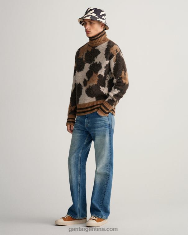 GANT hombres ébano negro sombrero de pescador de pata de gallo P0P02470