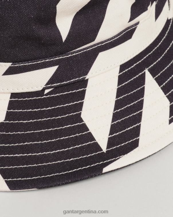 GANT hombres ébano negro sombrero de pescador de pata de gallo P0P02470