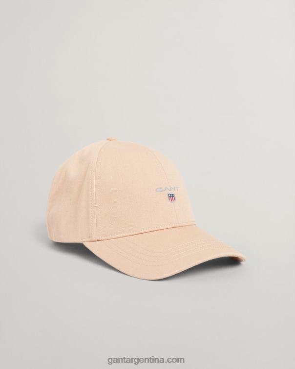GANT hombres beige avellana gorra alta de sarga de algodón P0P02474