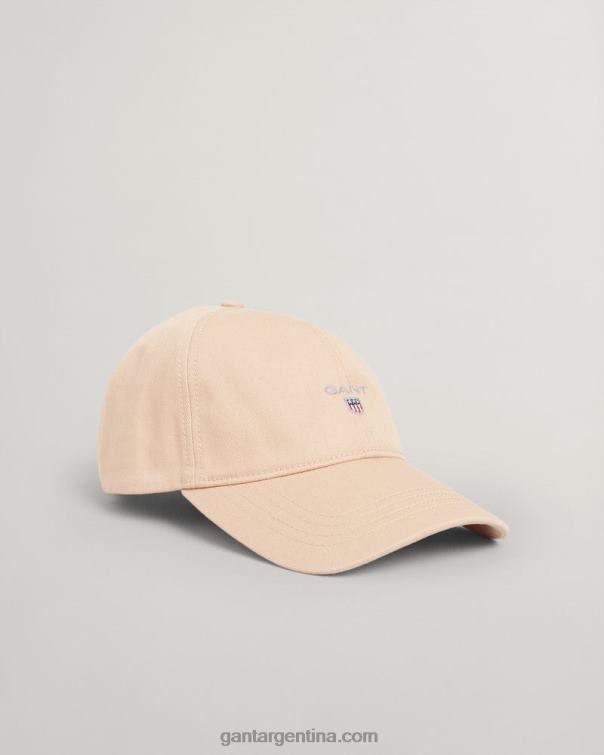 GANT hombres beige avellana gorro de sarga de algodón P0P02506