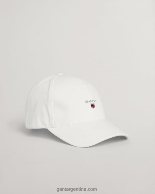 GANT hombres blanco gorra alta de sarga de algodón P0P02495