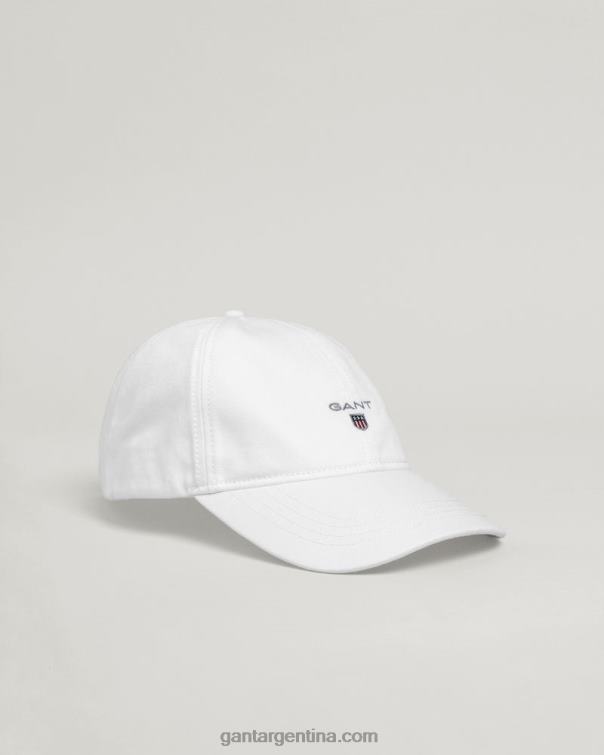 GANT hombres blanco gorro de sarga de algodón P0P02492