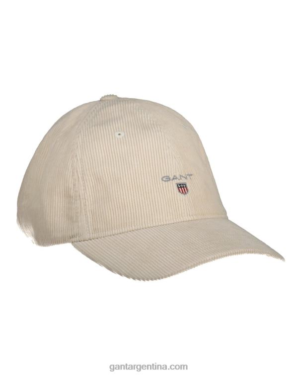 GANT hombres crema gorra de pana P0P02480