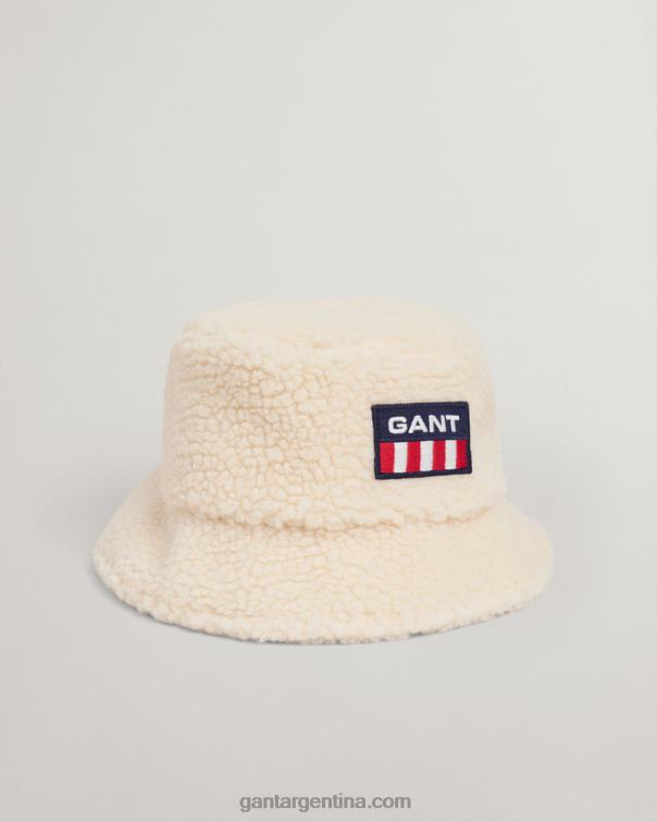 GANT hombres crema sombrero de cubo de pila P0P02486