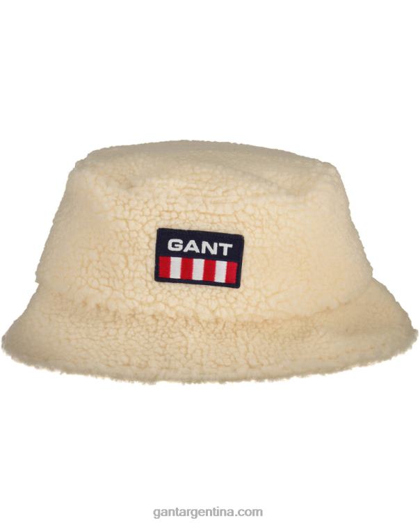 GANT hombres crema sombrero de cubo de pila P0P02486