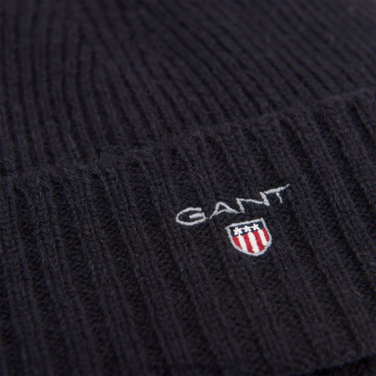 GANT hombres negro gorro con forro de lana P0P02505