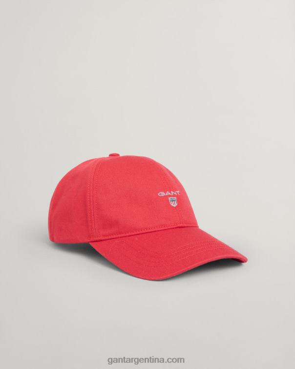 GANT hombres rojo rubí gorro de sarga de algodón P0P02479