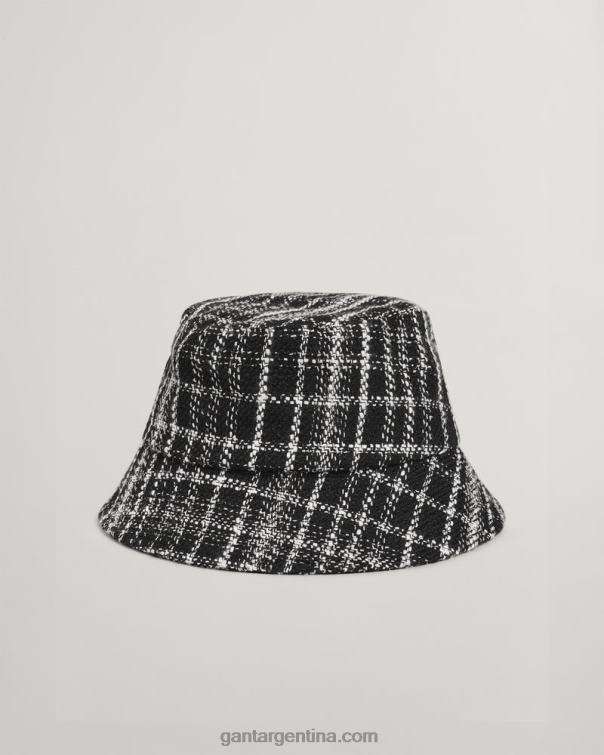 GANT mujer ébano negro sombrero de pescador de tweed P0P02791