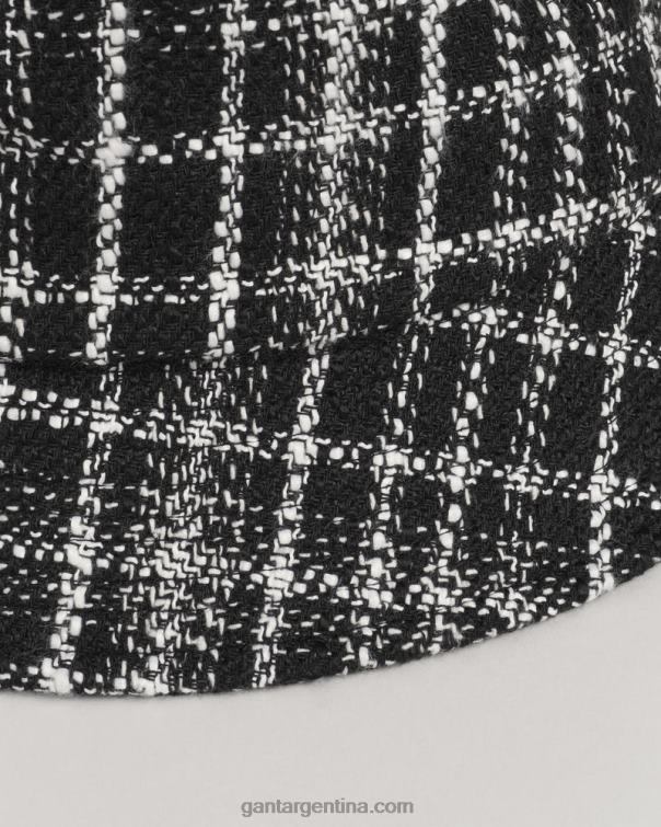 GANT mujer ébano negro sombrero de pescador de tweed P0P02791