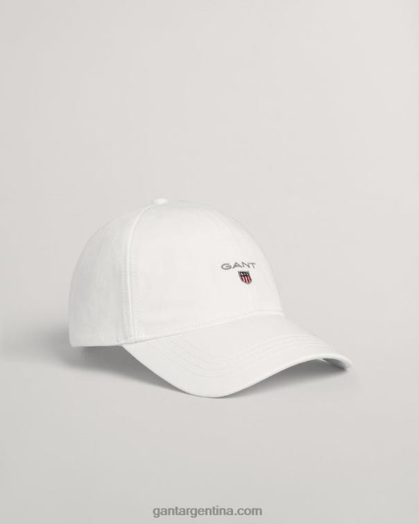GANT mujer blanco gorro de sarga de algodón P0P02793