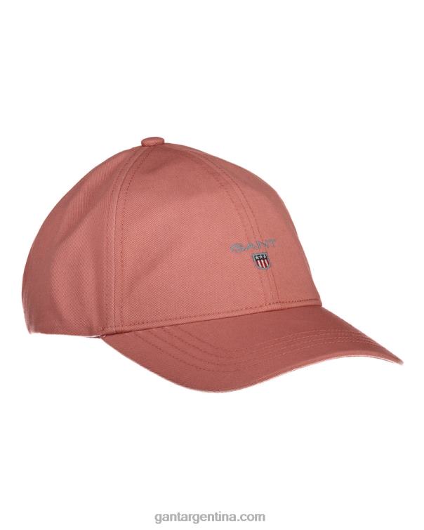 GANT mujer rosa terracota gorro de sarga de algodón P0P02794