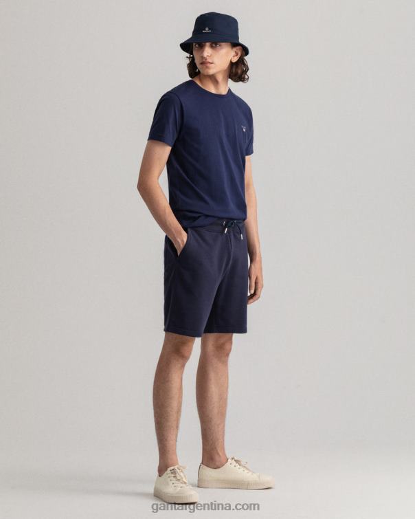 GANT hombres noche azul pantalones cortos de chándal originales P0P02398
