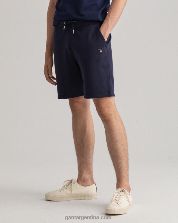 GANT hombres noche azul pantalones cortos de chándal originales P0P02398