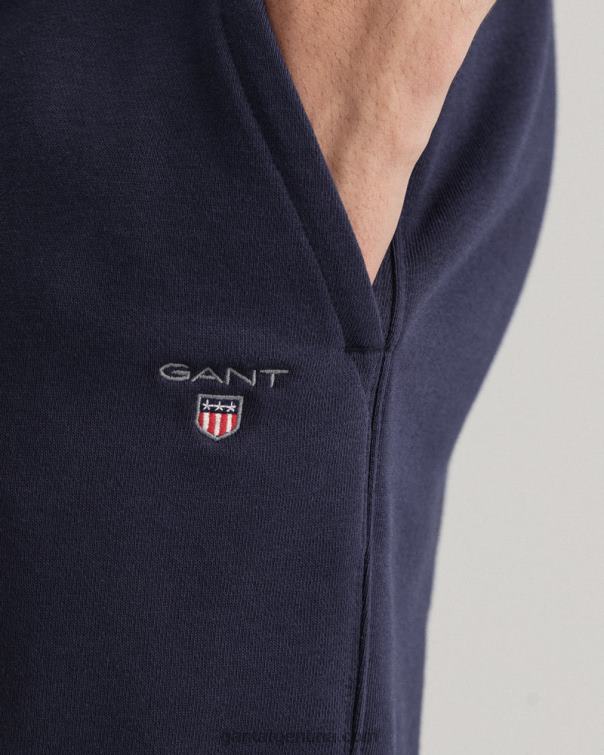 GANT hombres noche azul pantalones cortos de chándal originales P0P02398