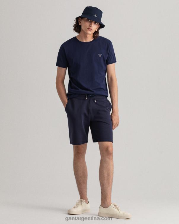 GANT hombres noche azul pantalones cortos de chándal originales P0P02398