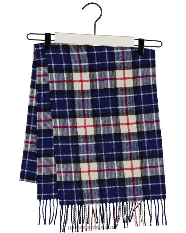 GANT hombres azul profundo bufanda de sarga de lana a cuadros P0P02560