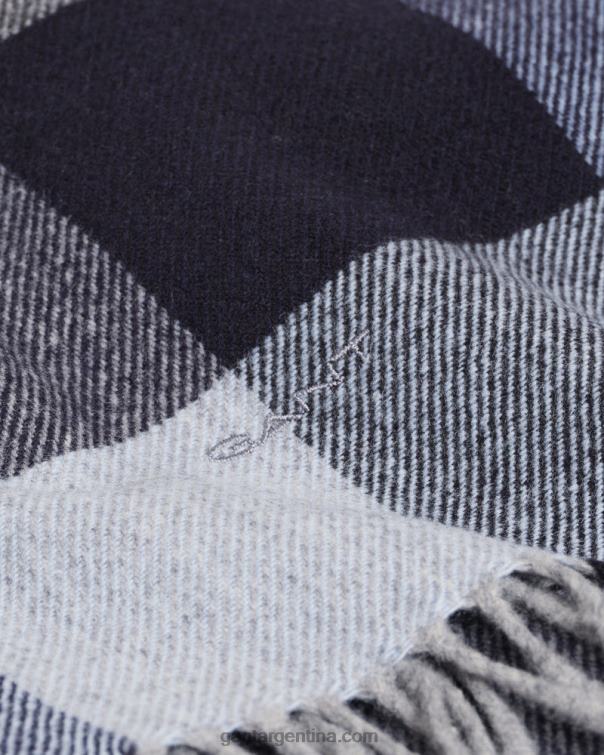 GANT hombres mezcla de grises bufanda a cuadros P0P02570