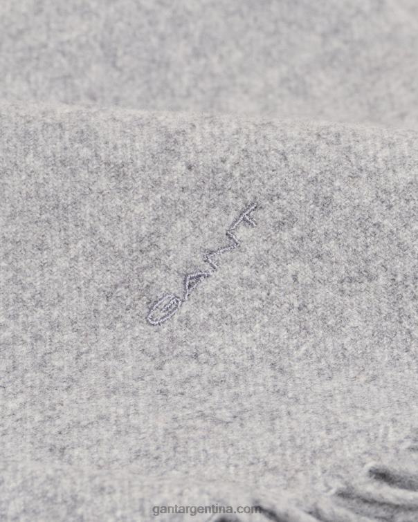GANT hombres mezcla de grises bufanda de lana maciza P0P02568