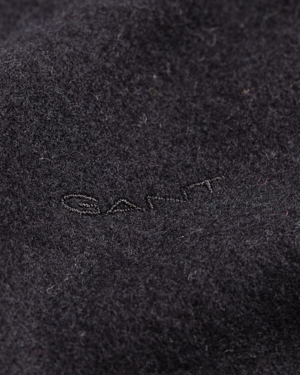 GANT hombres negro bufanda de lana P0P02577