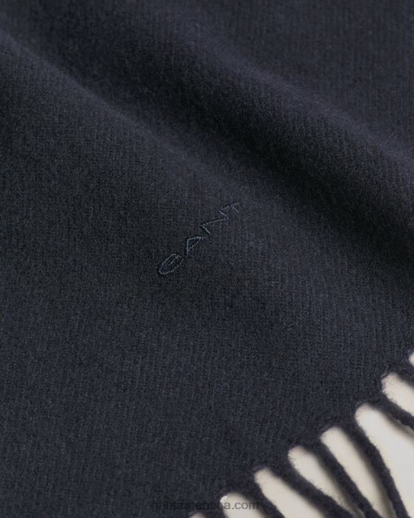 GANT hombres noche azul bufanda de lana maciza P0P02575