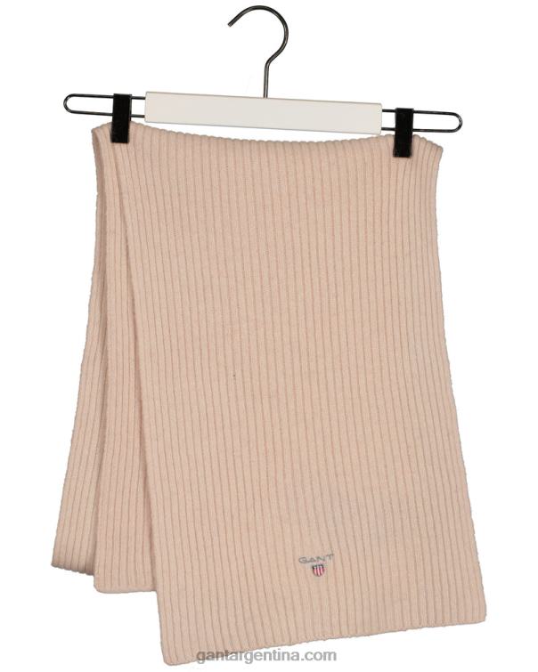 GANT hombres peonía plateada bufanda de punto de lana P0P02567