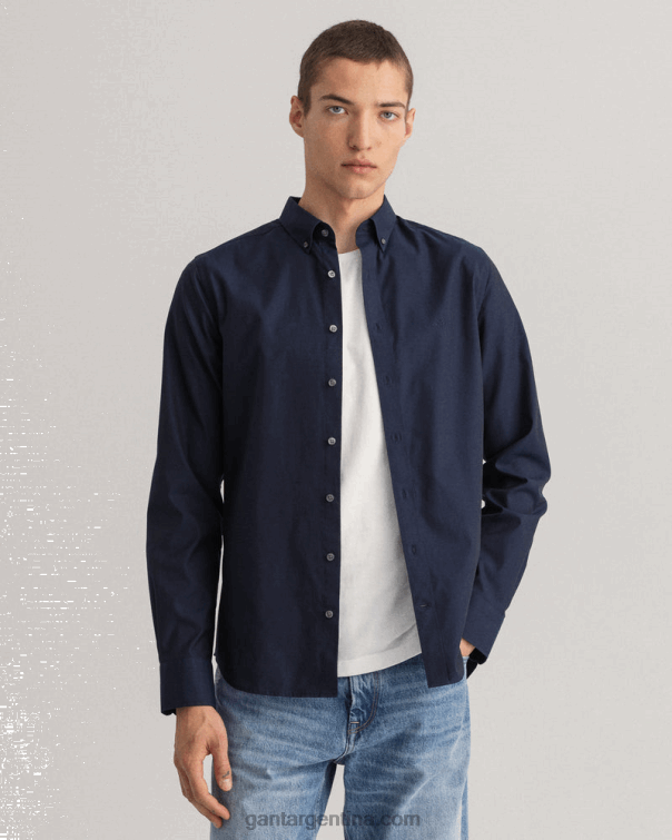GANT hombres Armada camisa oxford de corte slim con puntos P0P0280