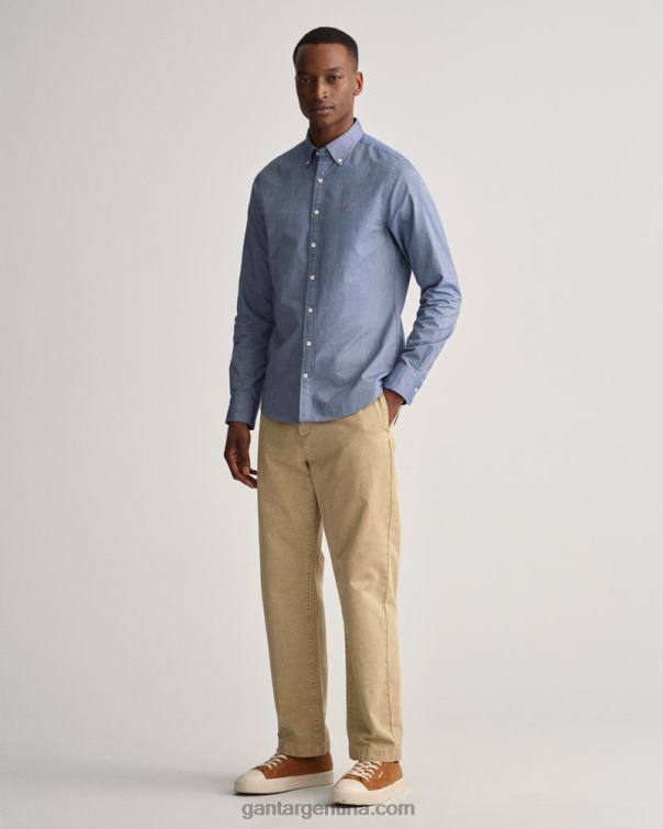 GANT hombres azul persa camisa oxford de corte slim P0P0244