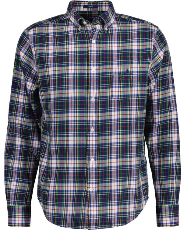 GANT hombres azul persa camisa regular fit cuadros tartán P0P0211