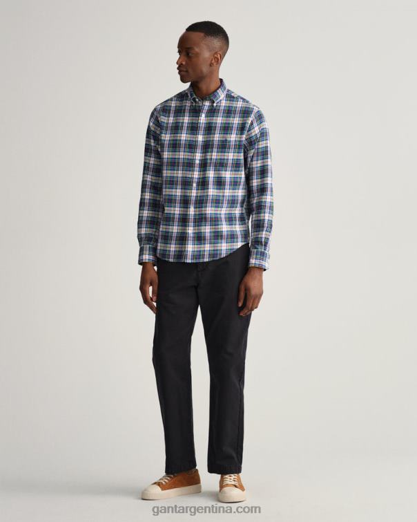GANT hombres azul persa camisa regular fit cuadros tartán P0P0211