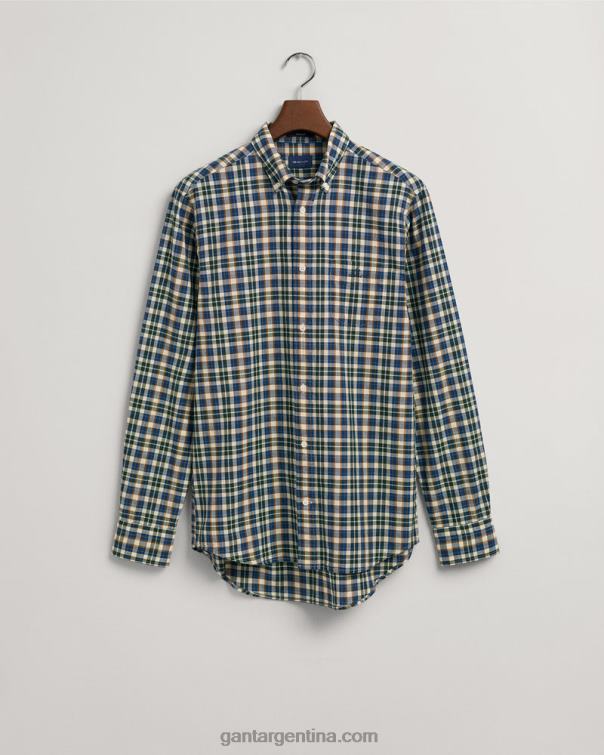 GANT hombres azul persa camisa regular fit de tela escocesa P0P0212