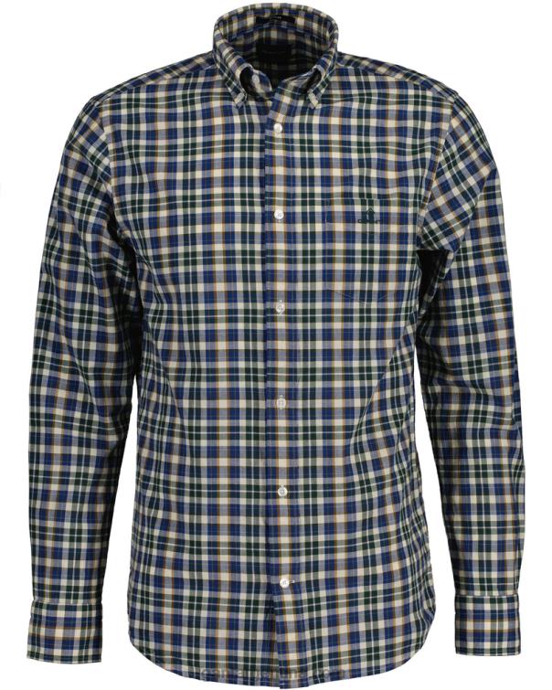 GANT hombres azul persa camisa regular fit de tela escocesa P0P0212