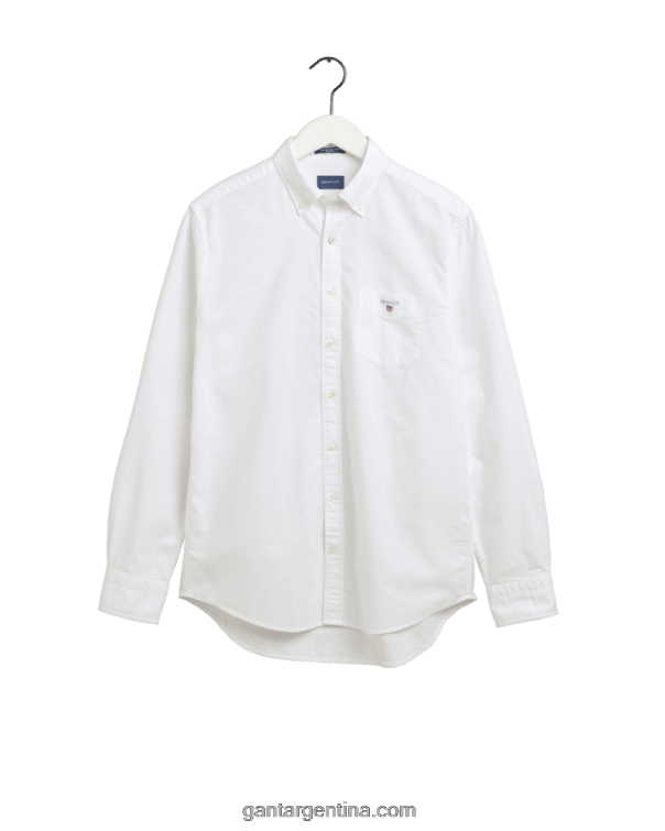 GANT hombres blanco camisa oxford de corte estándar P0P0273