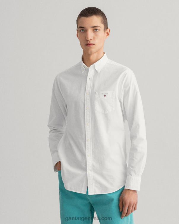 GANT hombres blanco camisa oxford de corte slim P0P0232