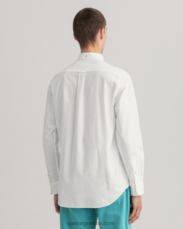 GANT hombres blanco camisa oxford de corte slim P0P0232