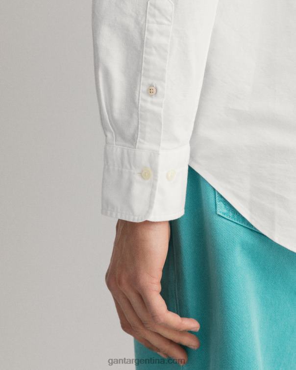 GANT hombres blanco camisa oxford de corte slim P0P0232