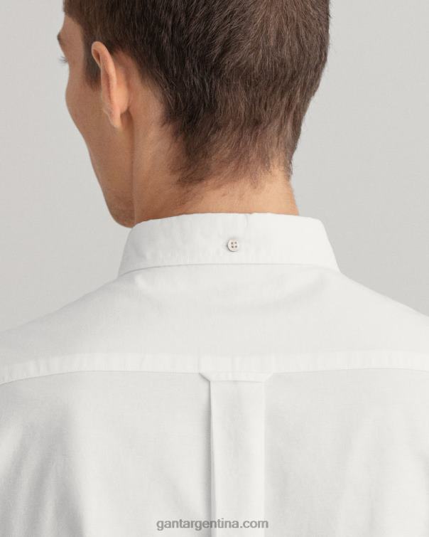 GANT hombres blanco camisa oxford de corte slim P0P0232