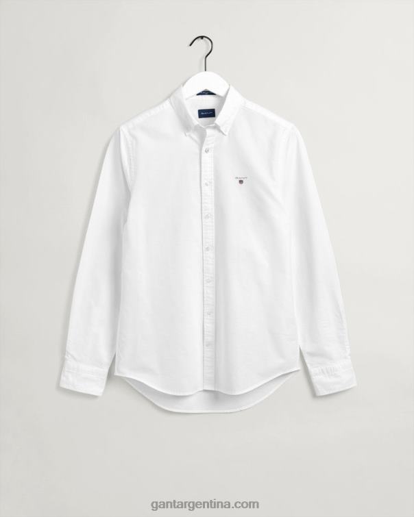 GANT hombres blanco camisa oxford de corte slim P0P0232