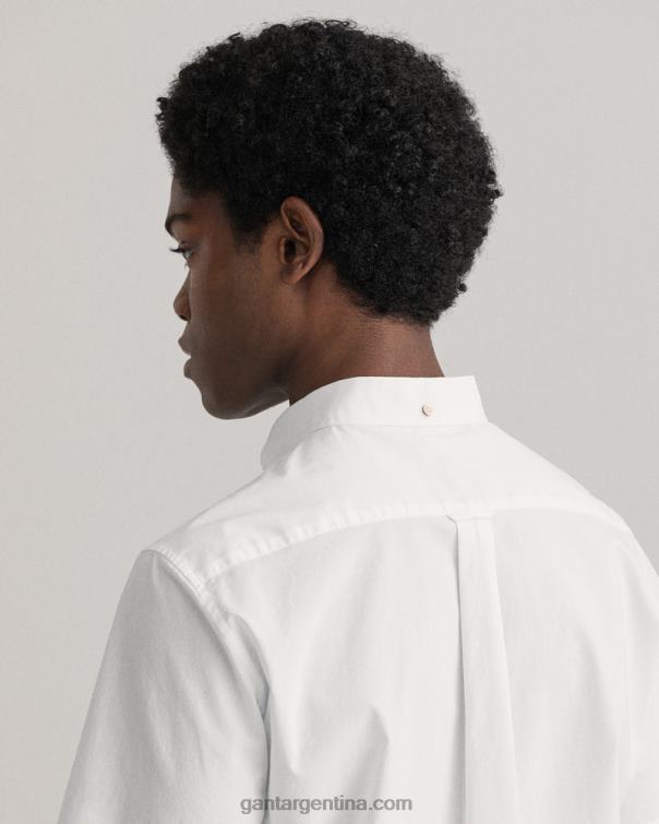 GANT hombres blanco camisa regular fit de manga corta P0P0293
