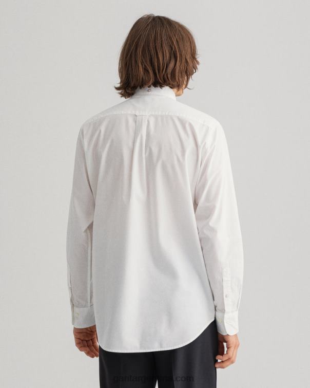 GANT hombres blanco camisa regular fit de paño fino P0P0265