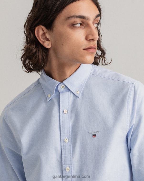 GANT hombres capri azul camisa oxford de corte slim P0P0229