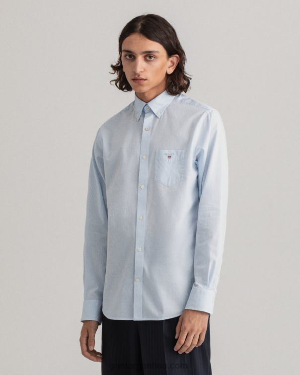 GANT hombres capri azul camisa regular fit de paño fino P0P0241