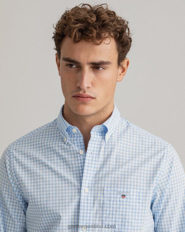 GANT hombres capri azul camisa regular fit de paño vichy P0P0270