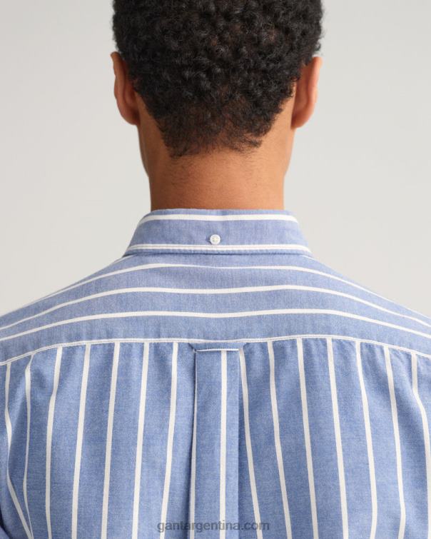 GANT hombres colegio azul camisa oxford de corte regular con rayas anchas P0P0231