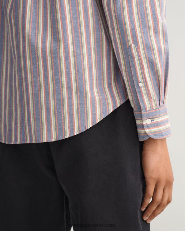 GANT hombres colegio azul camisa oxford regular fit con varias rayas P0P0221