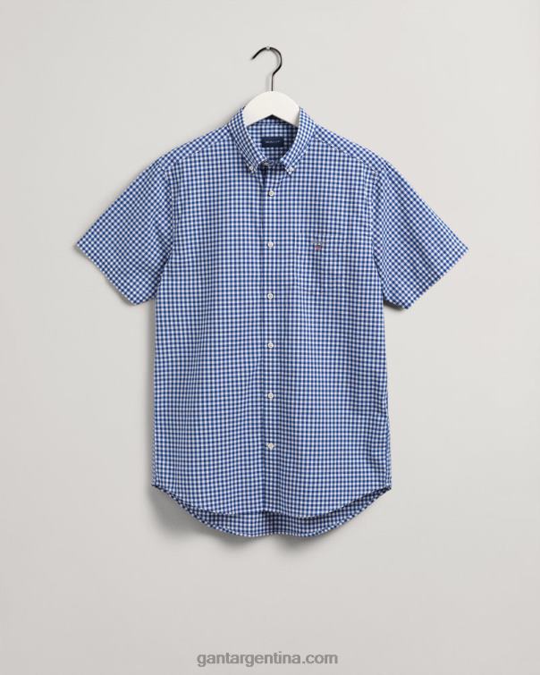 GANT hombres colegio azul camisa regular fit de manga corta de tela vichy P0P0294