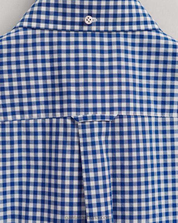 GANT hombres colegio azul camisa regular fit de manga corta de tela vichy P0P0294