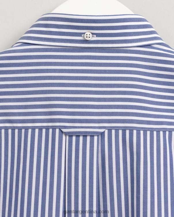 GANT hombres colegio azul camisa regular fit de paño fino a rayas P0P0274
