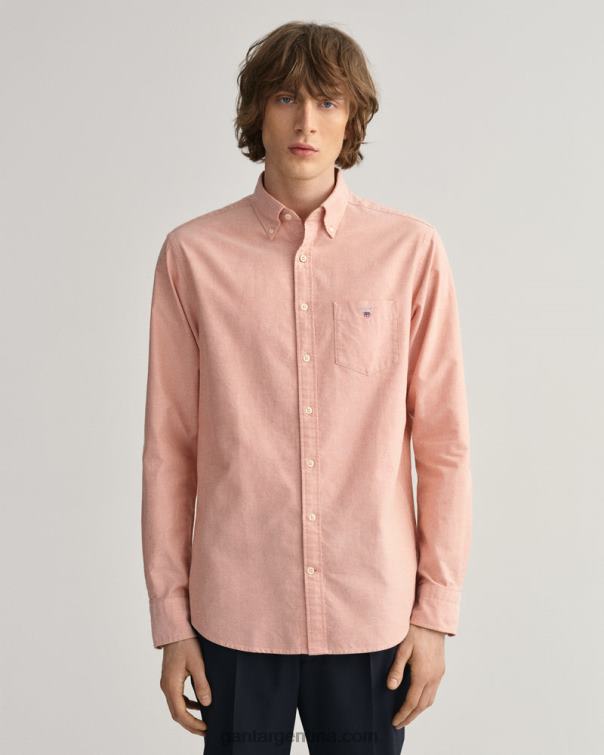 GANT hombres naranja dorado camisa oxford de corte estándar P0P0237