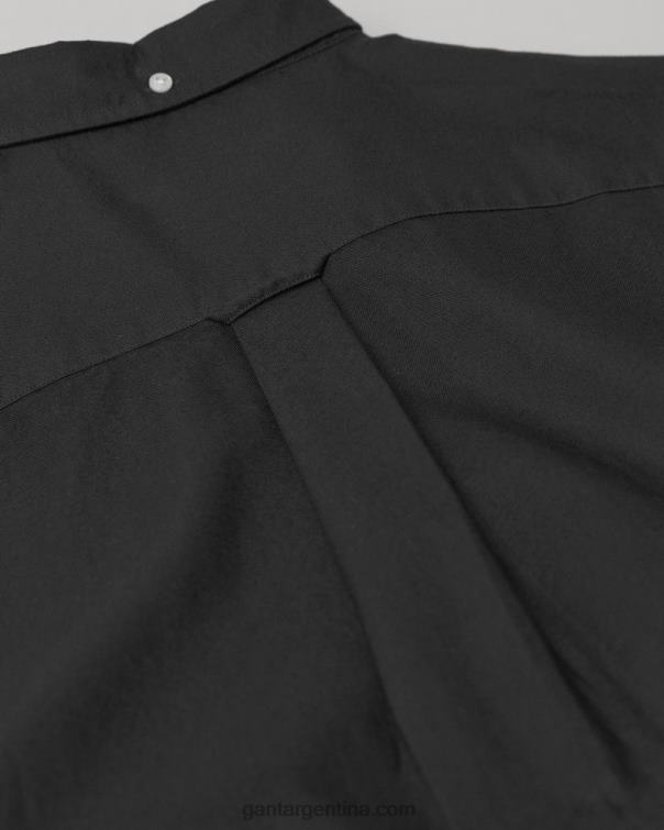GANT hombres negro camisa oxford de corte regular P0P0278