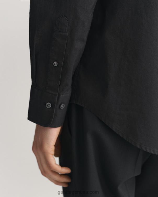 GANT hombres negro camisa regular fit de paño fino P0P0253